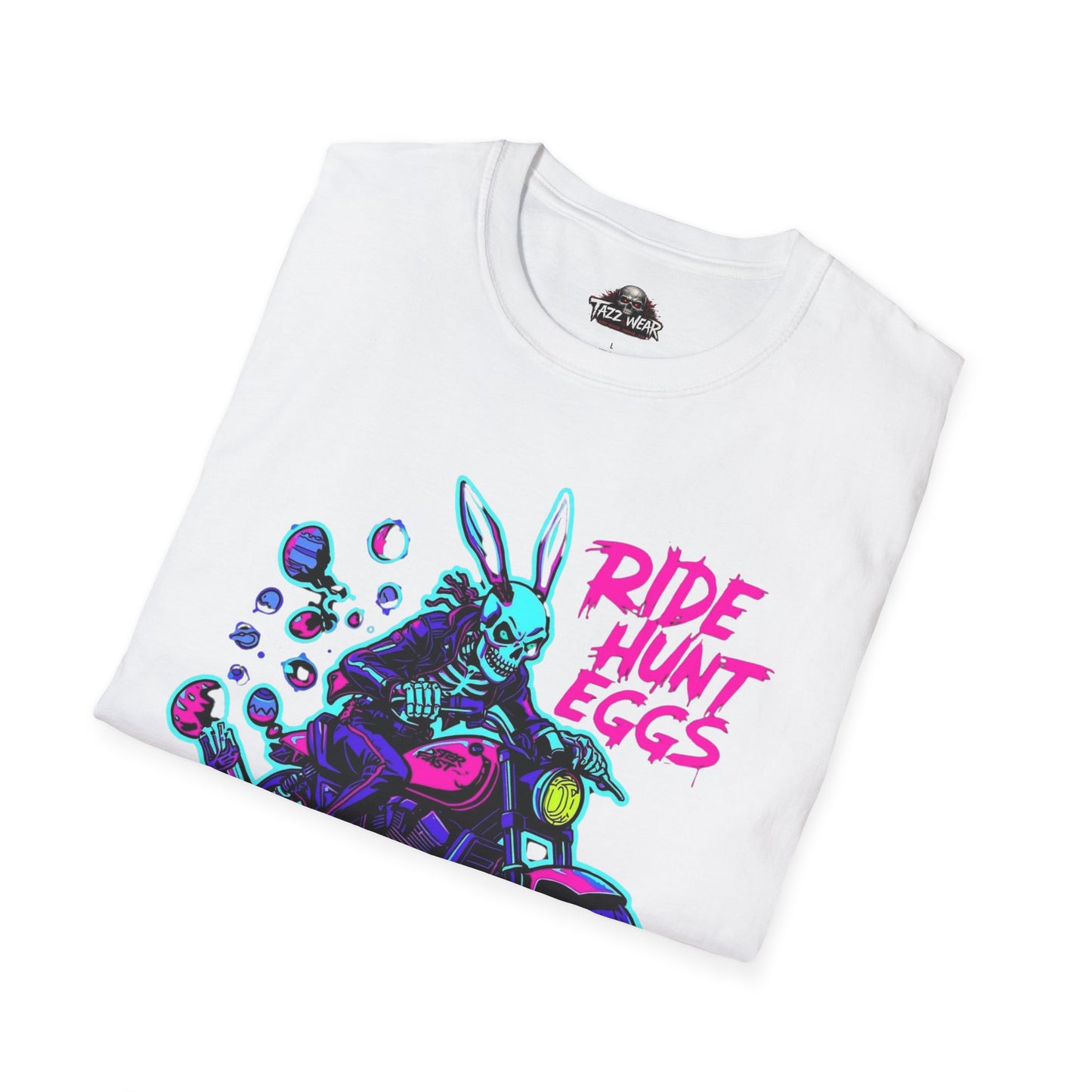 Tazz Wear - Ride Hunt Eggs Motorcycle — Neon Bunny Biker