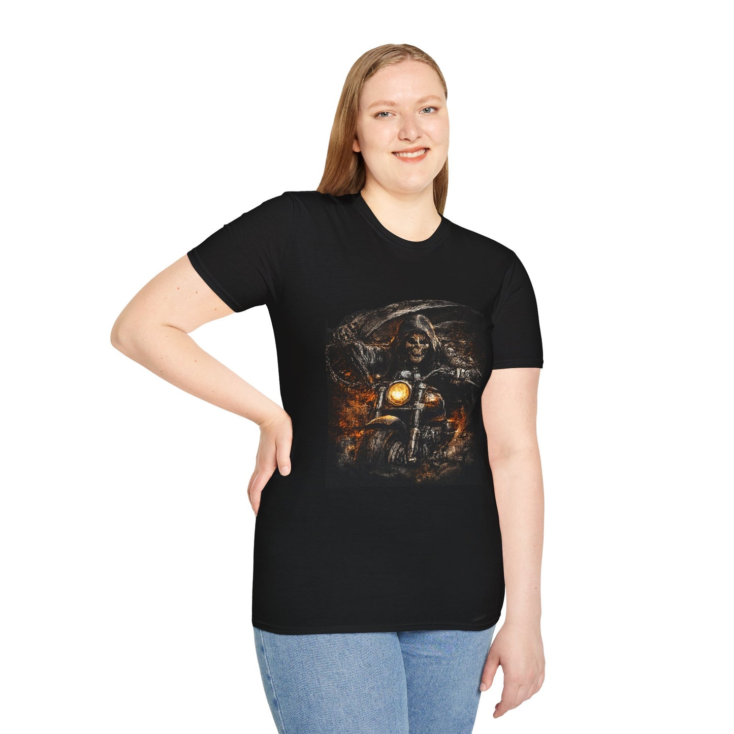 Tazz Wear - Skull Biker Motorcycle — Grim Reaper Riding