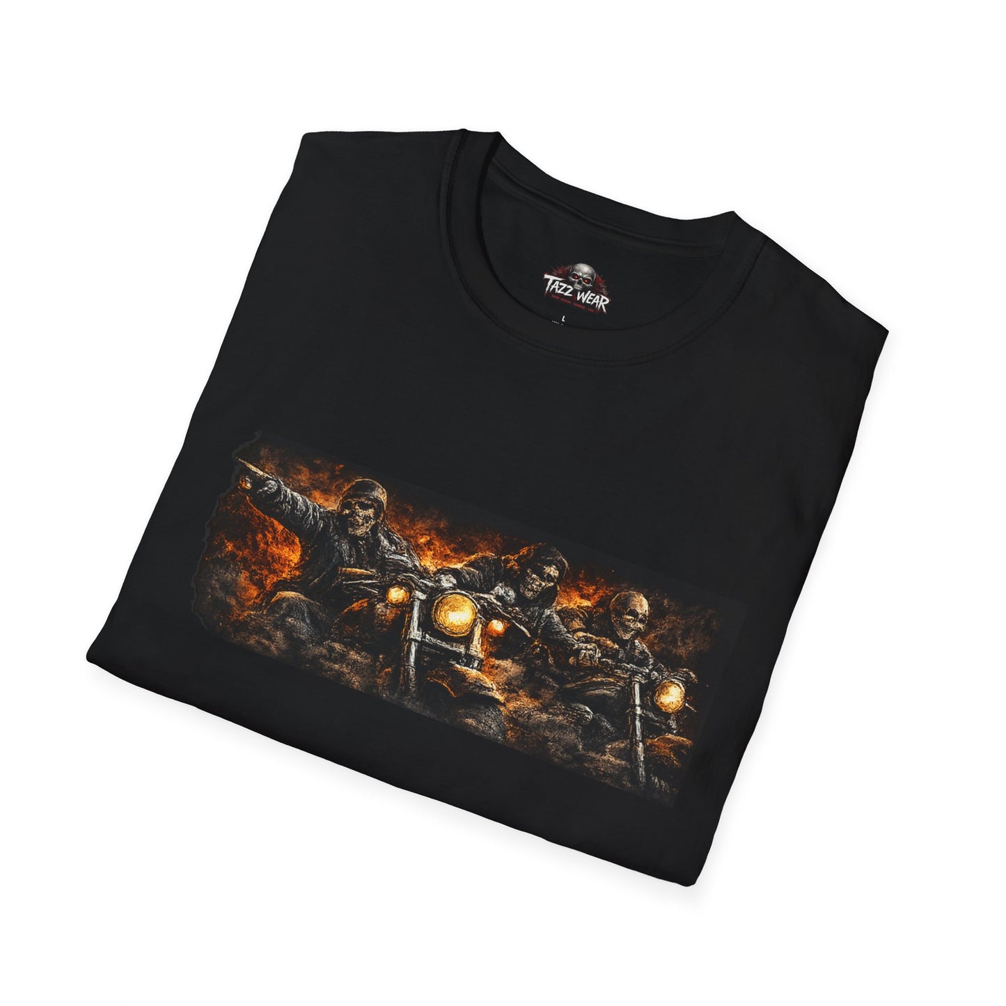 Tazz Wear - Biker Skull Motorcycle — Flames & Riders