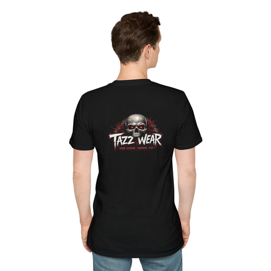 Skull Logo T-Shirt | Tazz Wear Graphic Tee, Dark Horror Design
