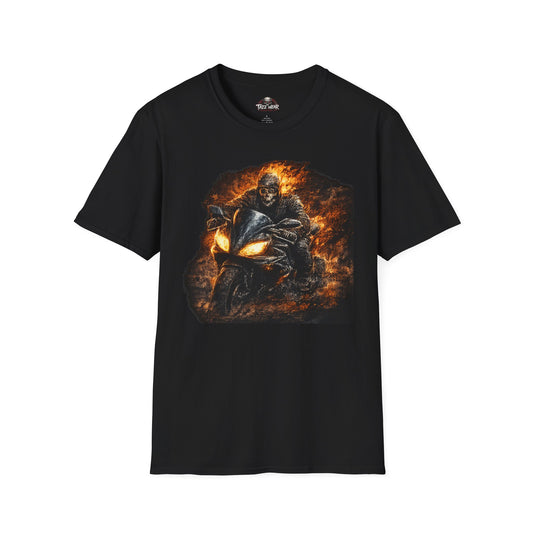 Tazz Wear - Ghost Rider Sport Bike — Flaming Skull