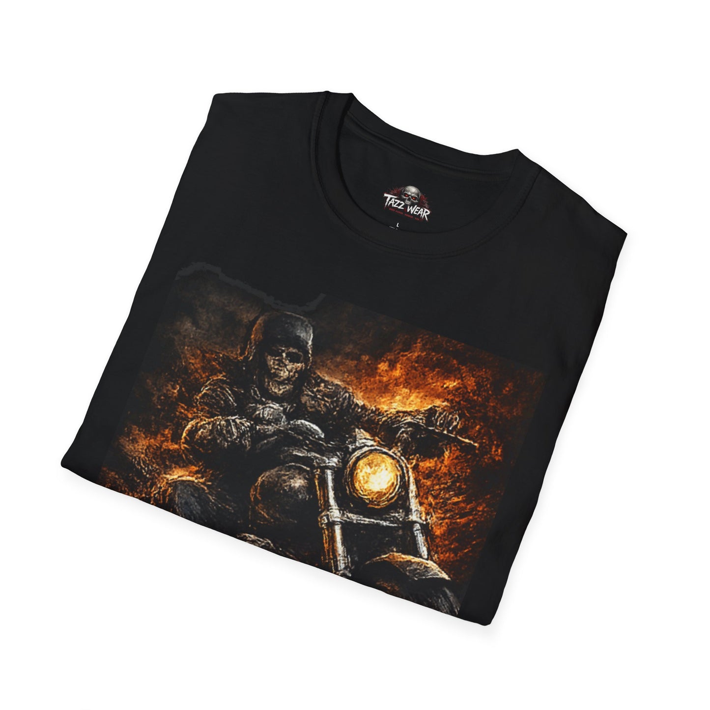 Tazz Wear - Motorcycle Rider Skull Flaming Biker1