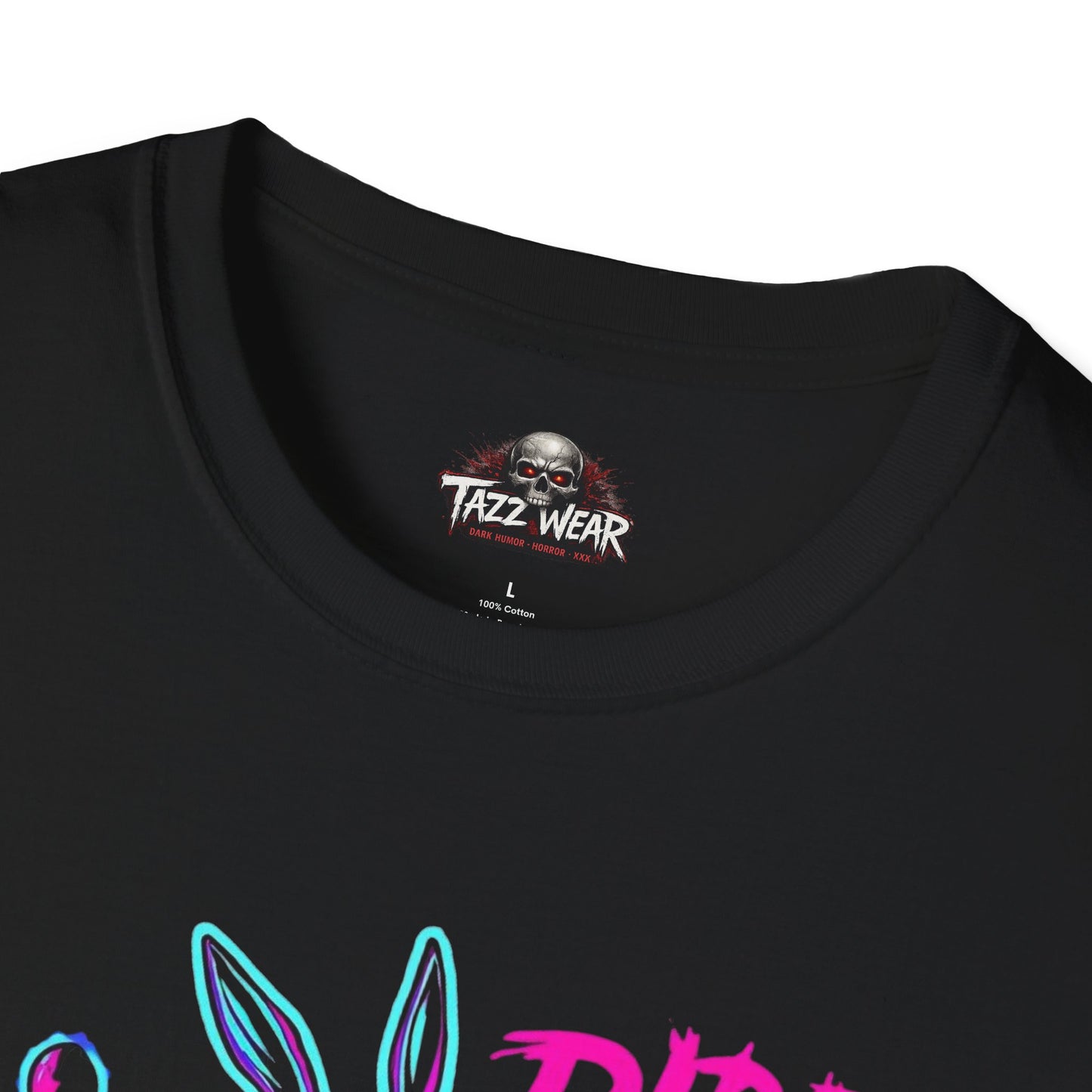 Tazz Wear - Ride Hunt Eggs Motorcycle  — Neon Bunny Biker