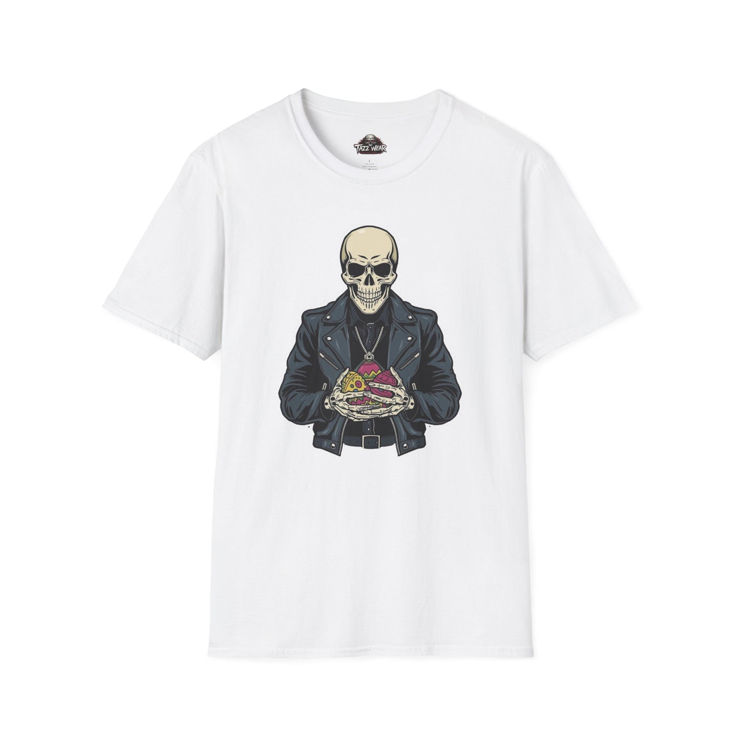 Tazz Wear - Skeleton Biker — Skull Holding Roses