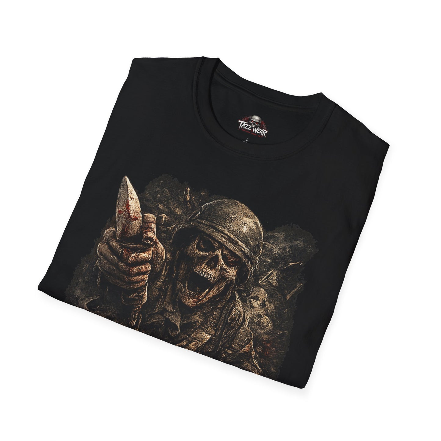 Tazz Wear - Grim Pirate Skeleton with Knife Graphic