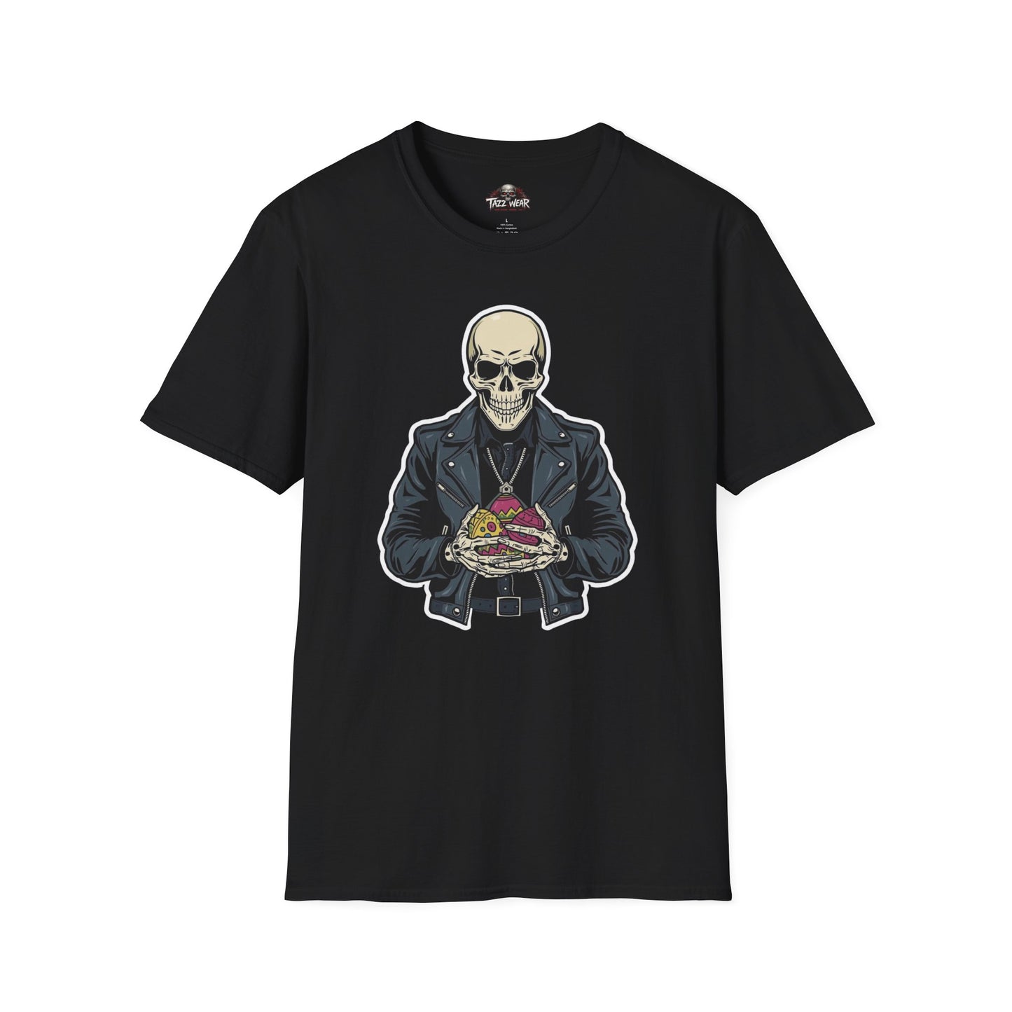 Tazz Wear - Skeleton Biker — Skull Holding Roses