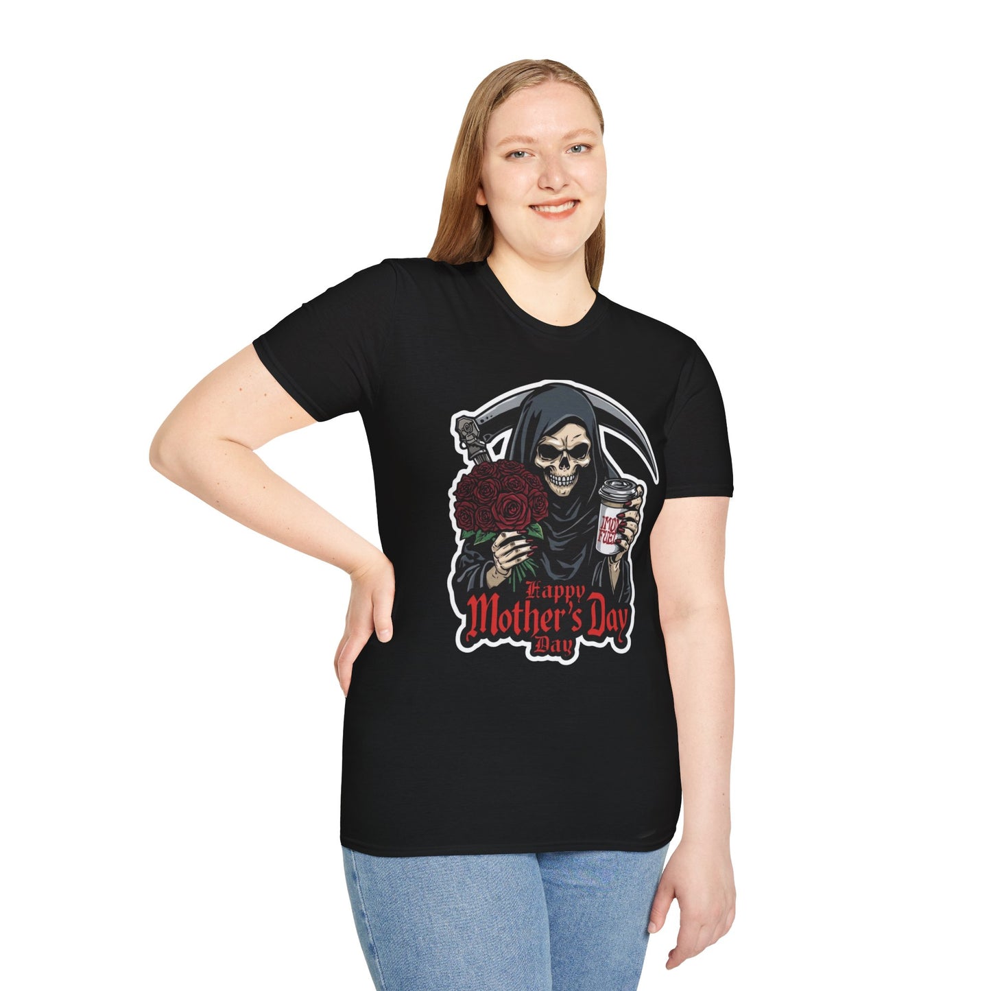 Tazz Wear - Mother's Day Grim Reaper — 'Happy Mother's Day' Coffee & Roses
