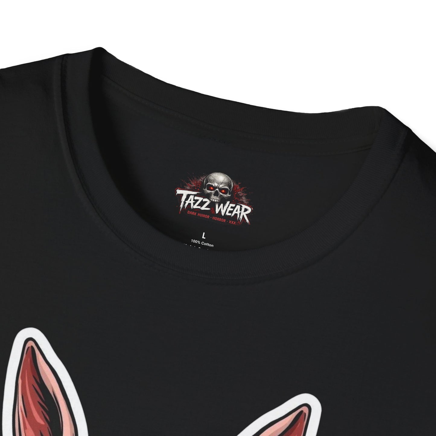 Tazz Wear - Skull with Bunny Ears Helmet — Edgy Biker Skull Graphic