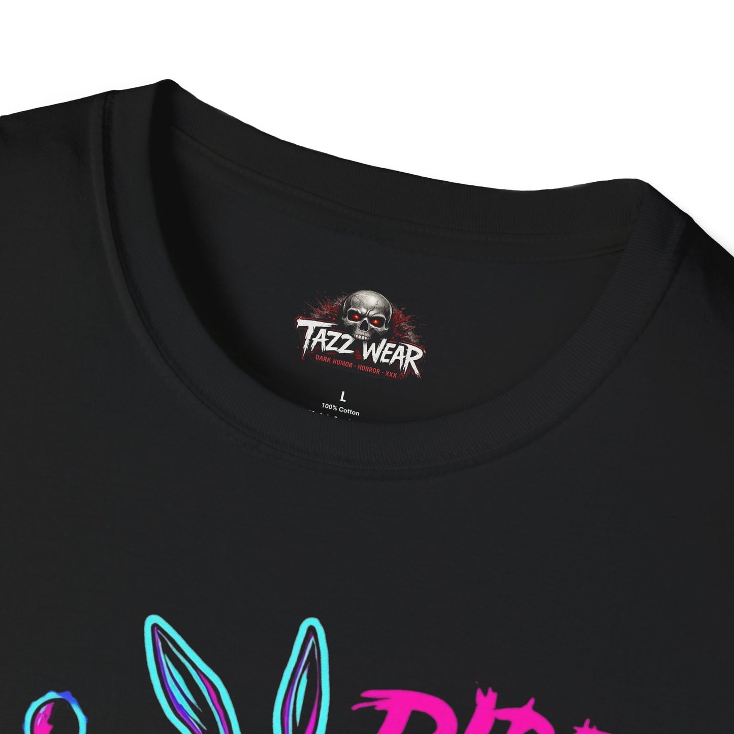 Tazz Wear - Ride Hunt Eggs Motorcycle Rabbit T‑Shirt - Flourescent colours