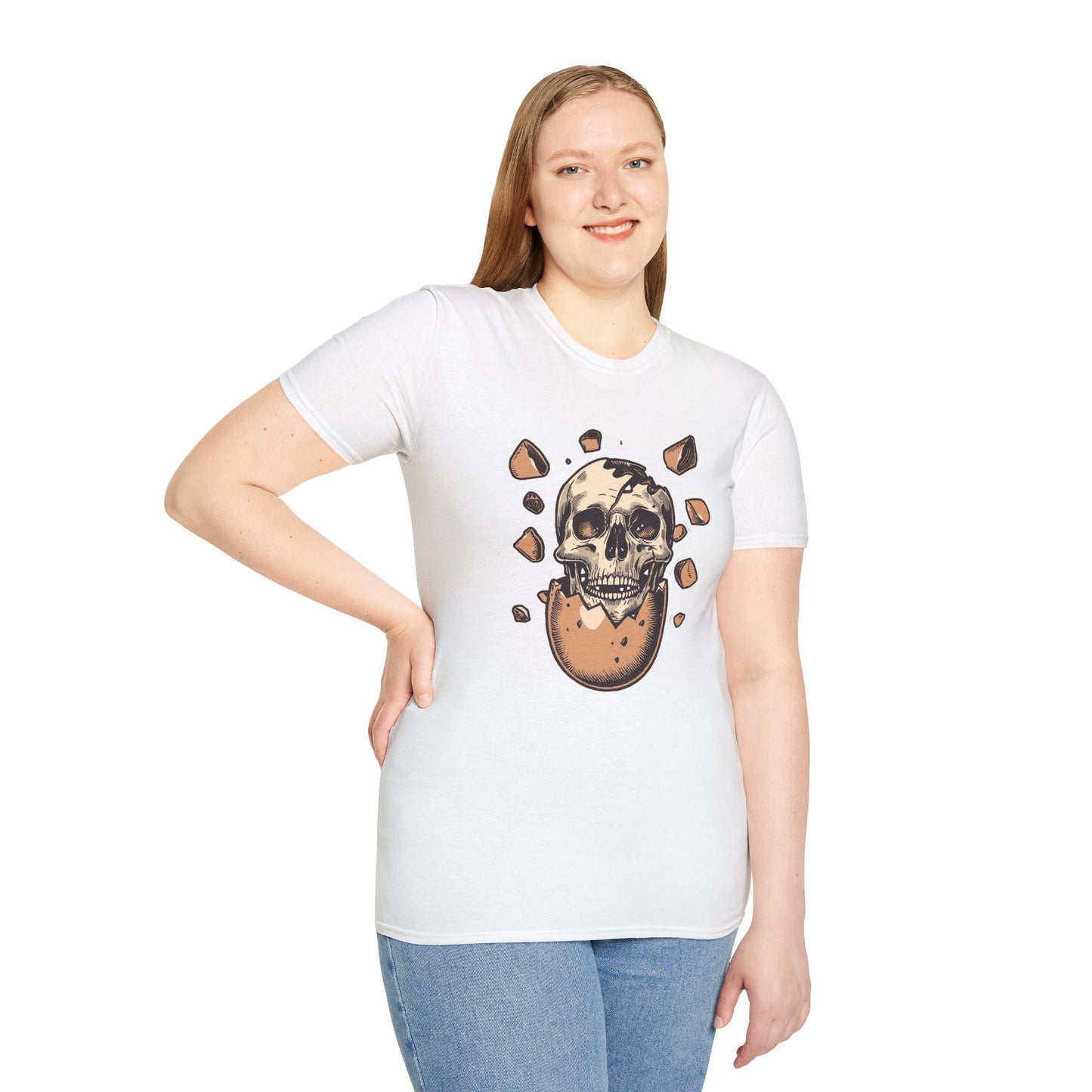 Tazz Wear - Cracked Egg Skull  — Edgy Gothic Graphip