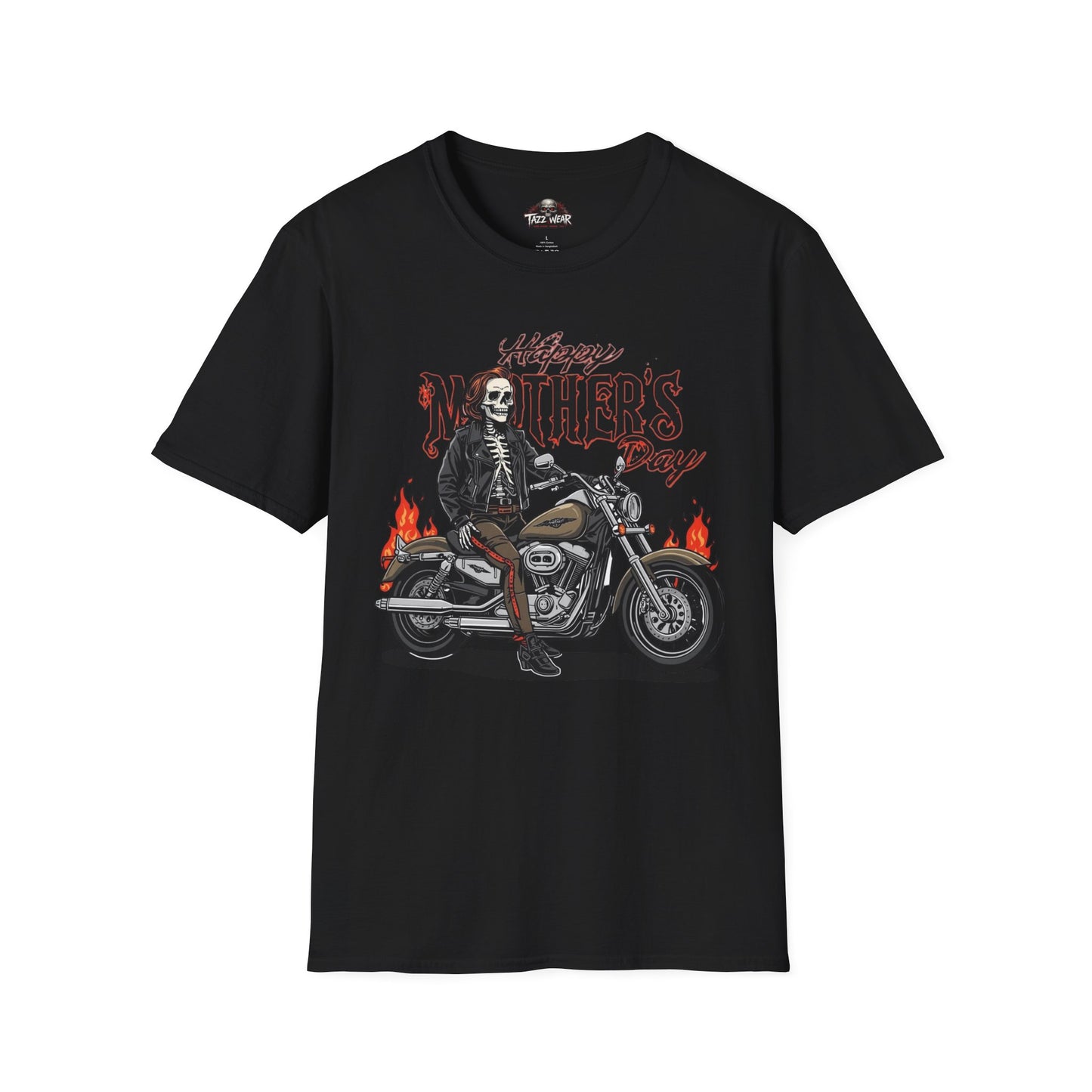 Tazz Wear - "My Mother's Legacy" Biker Skull Tee