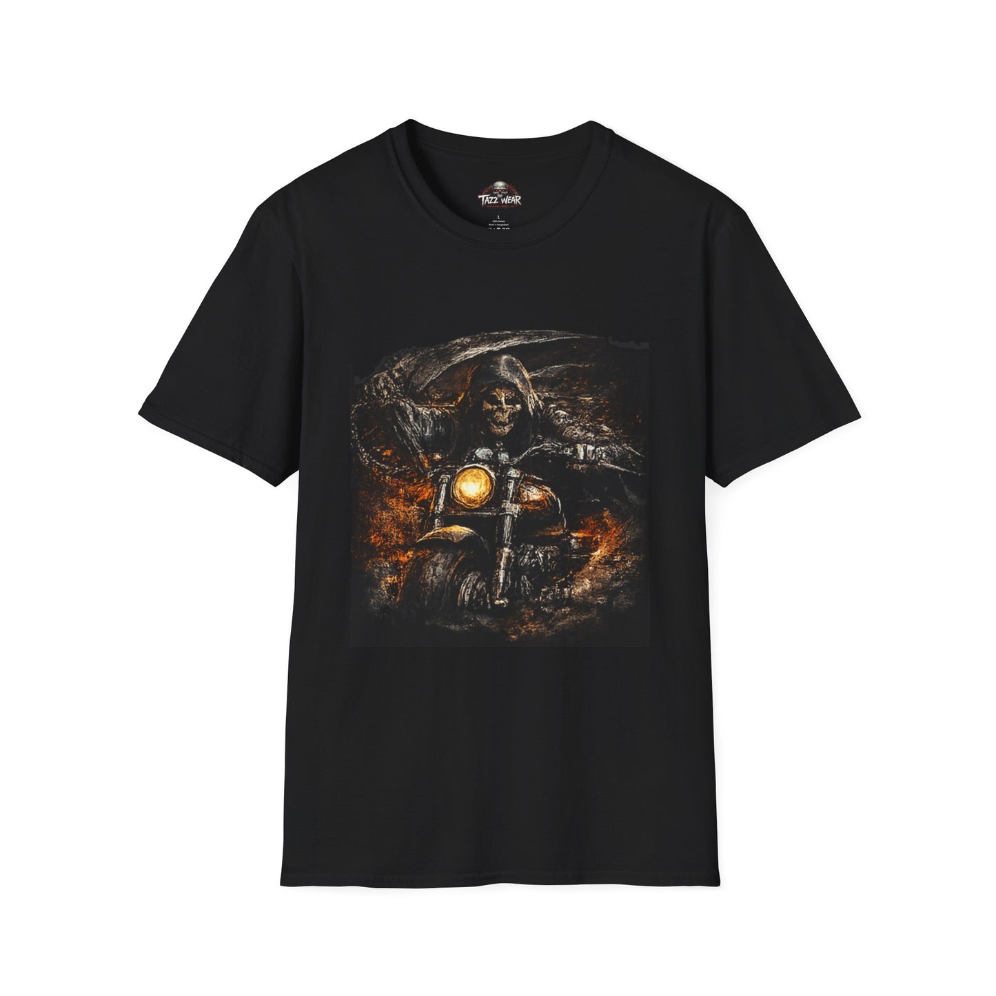 Tazz Wear - Skull Biker Motorcycle — Grim Reaper Riding