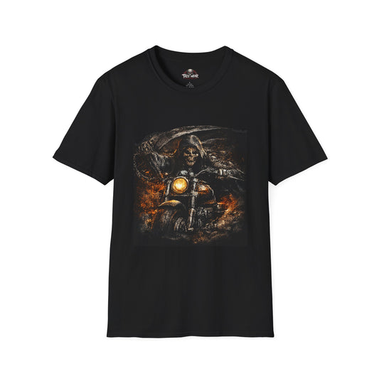 Tazz Wear - Skull Biker Motorcycle — Grim Reaper Riding