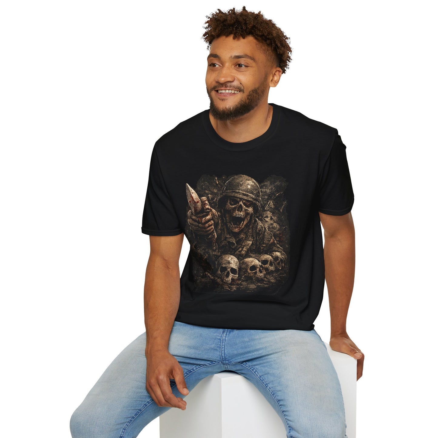 Tazz Wear - Grim Pirate Skeleton with Knife Graphic