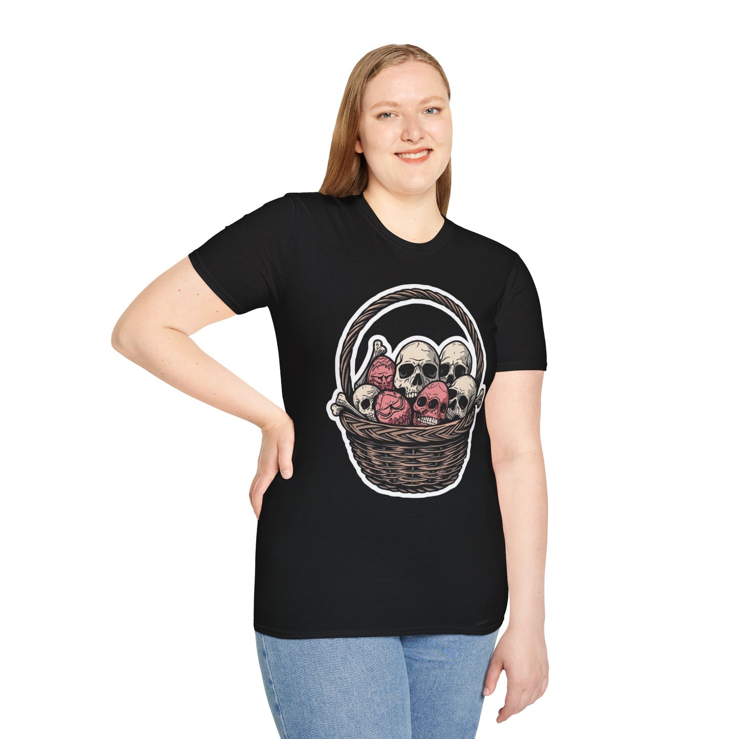 Tazz Wear - Skull Basket — Gothic Halloween with Skull Bouquet Design