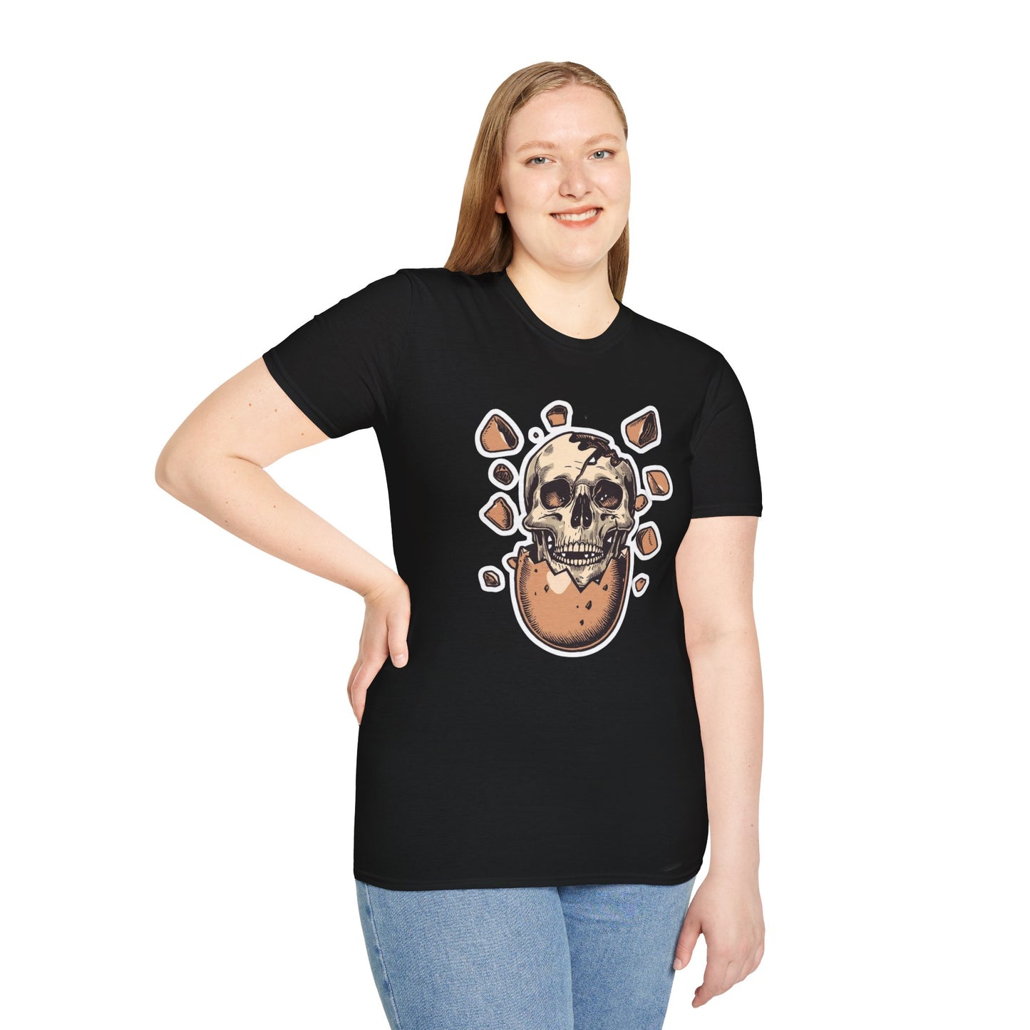 Tazz Wear - Cracked Egg Skull  — Edgy Gothic Graphip