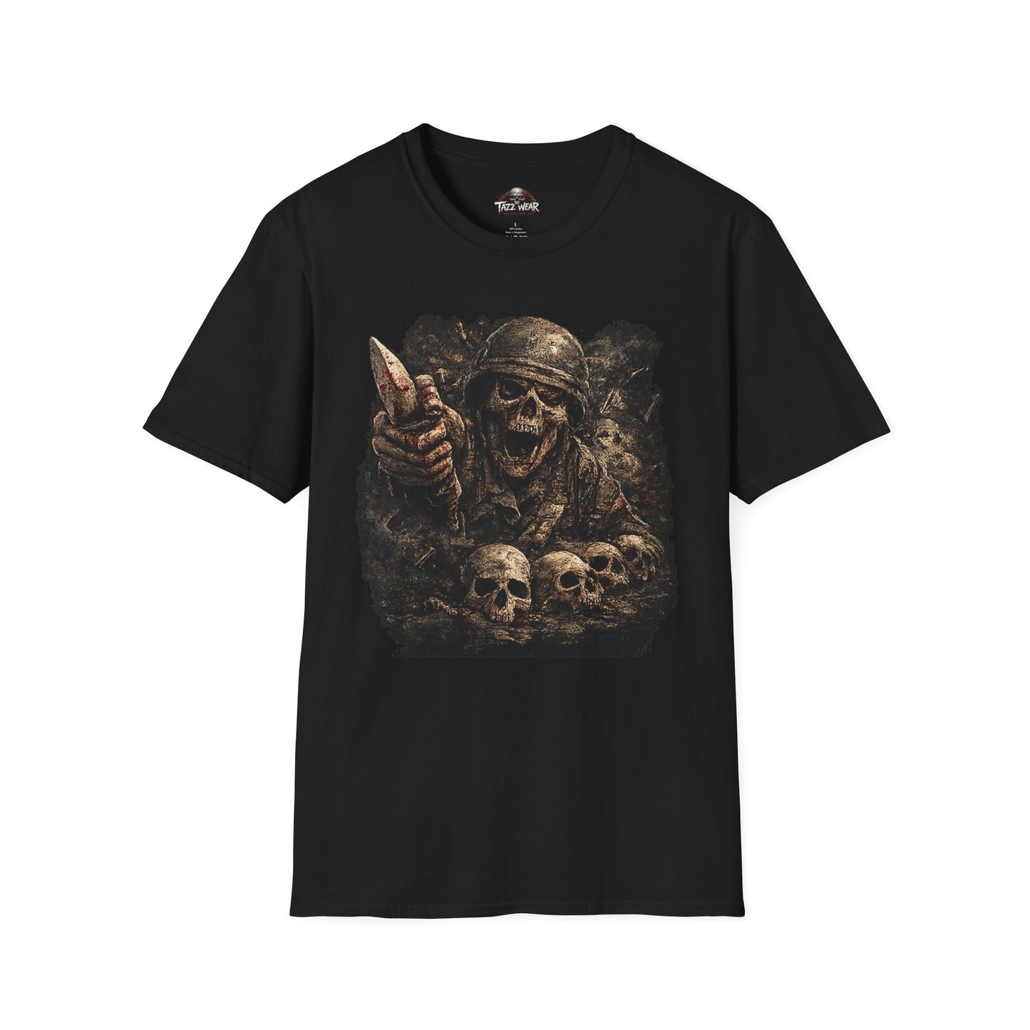 Tazz Wear - Grim Pirate Skeleton with Knife Graphic