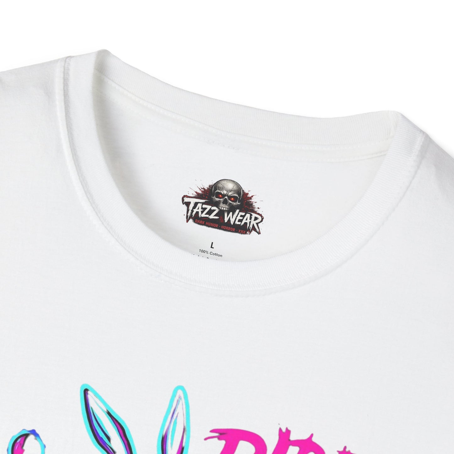 Tazz Wear - Ride Hunt Eggs Motorcycle  — Neon Bunny Biker