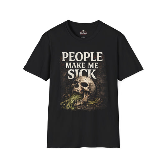 Tazz Wear - People Make Me Sick Skull