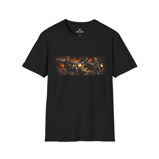 Tazz Wear - Biker Skull Motorcycle  — Flames & Riders